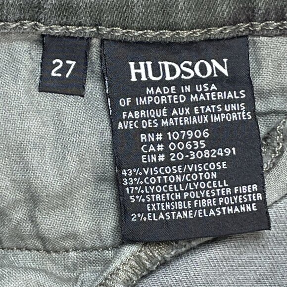 Hudson Jeans Womens Sz 27 Green Camo Nico Super Skinny Ankle Mid Rise 28x27 - Picture 10 of 12